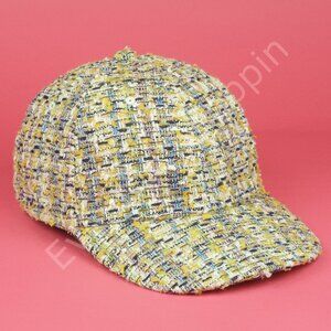 Emotionally Unavailable x Playboy Hat Mens M Yellow Multi Cotton Blend Tweed